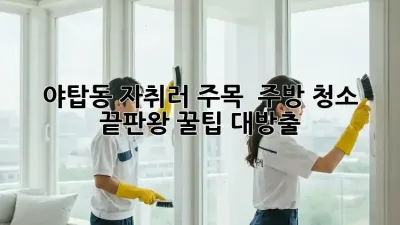 야탑동 자취러 주목! ✨ 주방 청소 끝판왕 꿀팁 대방출 🍯